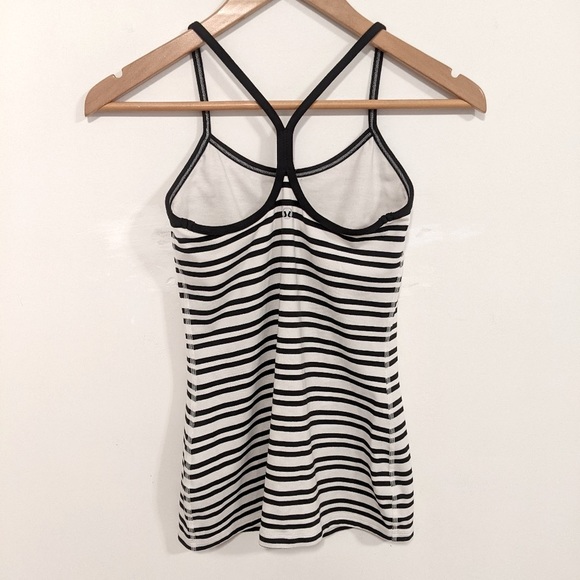 Lululemon Power Y Tank *Luon Light Twin Stripe Black/Black 4 - Picture 14 of 16